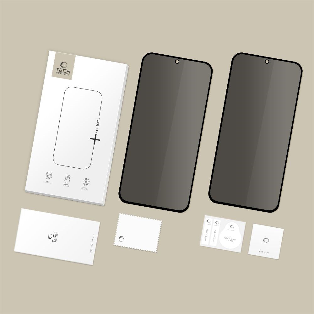 Samsung Galaxy A27 Tech-Protect - Glass Spy+ Skærmbeskyttelsesglas - Privacy Funktion - 2 stk. - Gennemsigtig