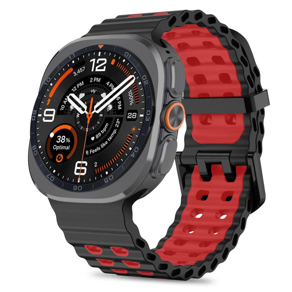 Samsung Galaxy Watch Ultra 2 / Ultra (47mm) Tech-Protect IconBand Pro Plast Rem - Sort / Rød