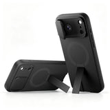 Tech-Protect iPhone 18 Pro Max / 17 Pro Max Kevlar Aura Mobil Cover med Ståfunktion og Cam Slider - MagSafe Kompatibel - Sort
