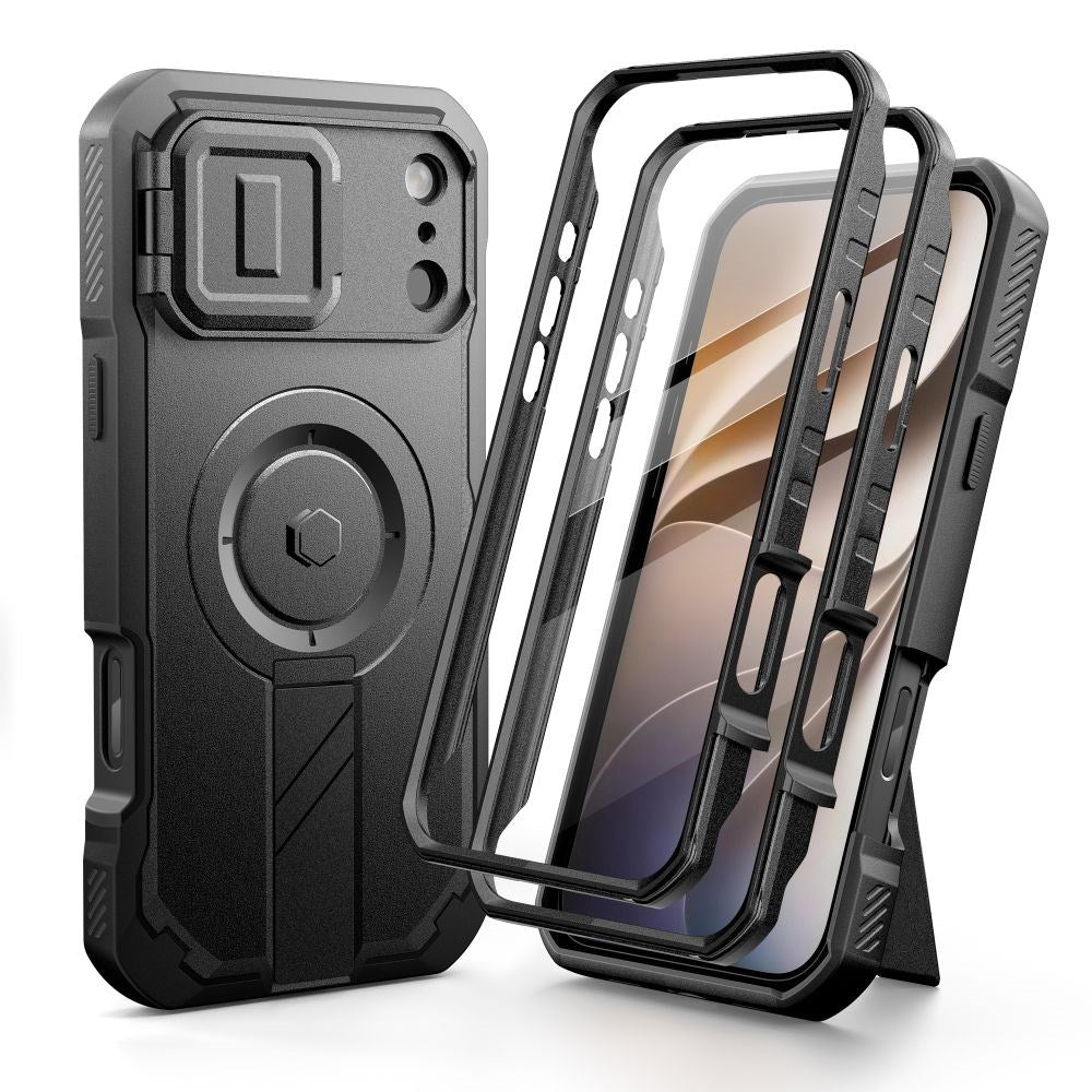 Tech-Protect iPhone 18 Pro Max / 17 Pro Max Kelvar Håndværker Cover m. Skærm- og Kamerabeskyttelse - MagSafe Kompatibel - Sort