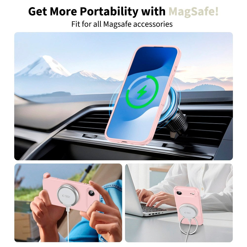 Tech-Protect - iPhone Air - Silicone Cover - MagSafe Kompatibel - Lyserød