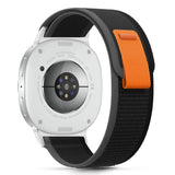 Samsung Galaxy Watch 8 / 9 / Classic (40 / 44 / 46mm) Tech-Protect Nylon Stripe Rem - Sort / Orange
