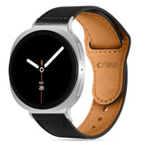 Tech-Protect Samsung Galaxy Watch 8 / 8 Classic (40 / 44 / 46mm) Leatherfit Rem - Ægte Læder - Sort / Brun