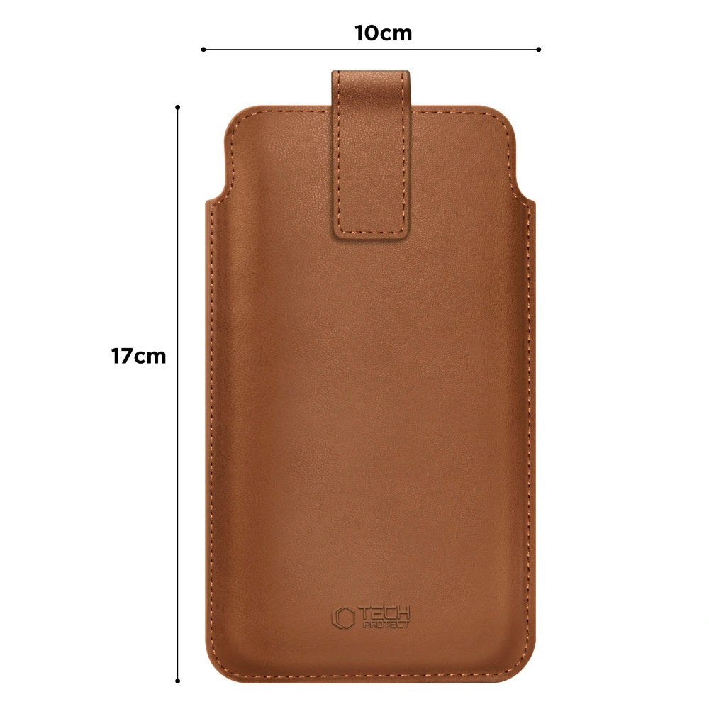 Universal Mobil Pouch - Tech-Protect - 17 x 10 cm - Brun