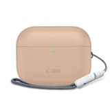 Apple AirPods Pro (3. Gen) Tech-Protect Silikone Case m. Strop - Beige