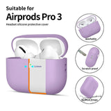 Apple AirPods Pro (3. Gen) Tech-Protect Silikone Case m. Strop - Lilla