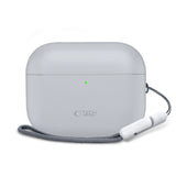 Apple AirPods Pro (3. Gen) Tech-Protect Silikone Case m. Strop - Grå