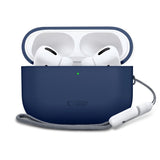 Apple AirPods Pro (3. Gen) Tech-Protect Silikone Case m. Strop - Mørkeblå