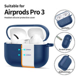 Tech-Protect - Apple AirPods Pro (3. gen.) Silicone Hook Cover - Mørkeblå
