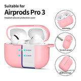 Tech-Protect - Apple AirPods Pro (3. gen.) Silicone Hook Cover - Lyserød