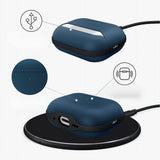 Tech-Protect Apple AirPods Pro (3. gen.) NaturalFit Kunstlæder Cover - Rem - Blå