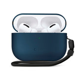 Tech-Protect Apple AirPods Pro (3. gen.) NaturalFit Kunstlæder Cover - Rem - Blå