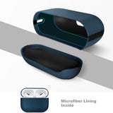 Tech-Protect Apple AirPods Pro (3. gen.) NaturalFit Kunstlæder Cover - Rem - Blå
