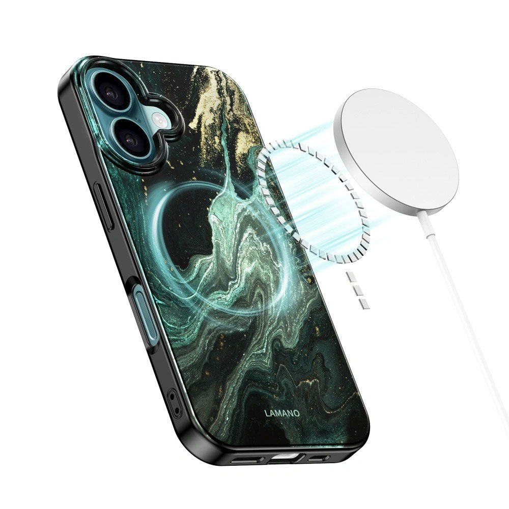 Tech-Protect iPhone 16 Lamano Bagside Cover - MagSafe Kompatibel - Verde Aura