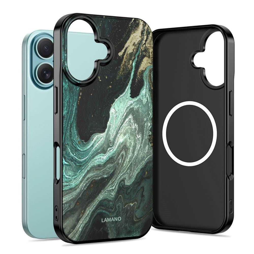 Tech-Protect iPhone 16 Lamano Bagside Cover - MagSafe Kompatibel - Verde Aura