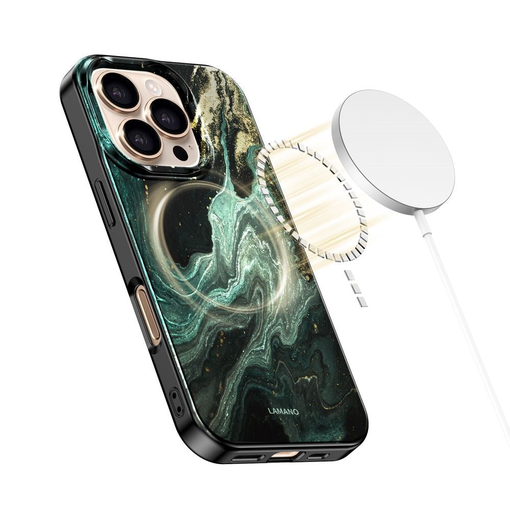 Tech-Protect iPhone 16 Pro Max Lamano Bagside Cover - MagSafe Kompatibel - Verde Aura