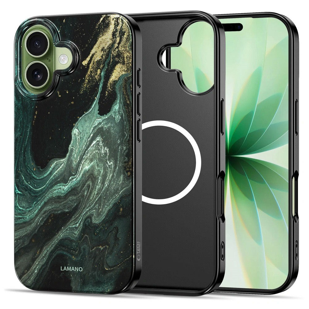 Tech-Protect iPhone 17 Lamano Bagside Cover - MagSafe Kompatibel - Verde Aura
