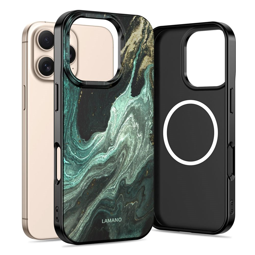 Tech-Protect iPhone 16 Pro Lamano Bagside Cover - MagSafe Kompatibel - Verde Aura