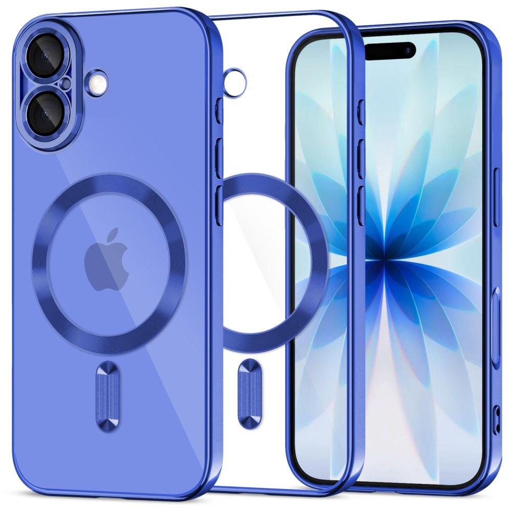 Tech-Protect iPhone 17 MagFlex Cover - MagSafe Kompatibel - Blå / Gennemsigtig