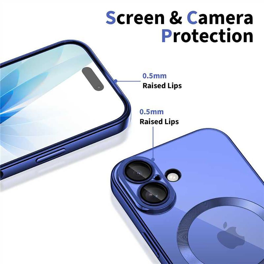Tech-Protect iPhone 17 MagFlex Cover - MagSafe Kompatibel - Blå / Gennemsigtig