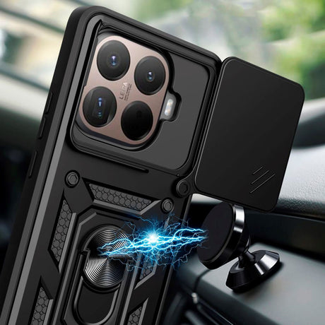 Xiaomi 15T Pro Camshield m. Magnetisk Fingerring & Ståfunktion - Sort