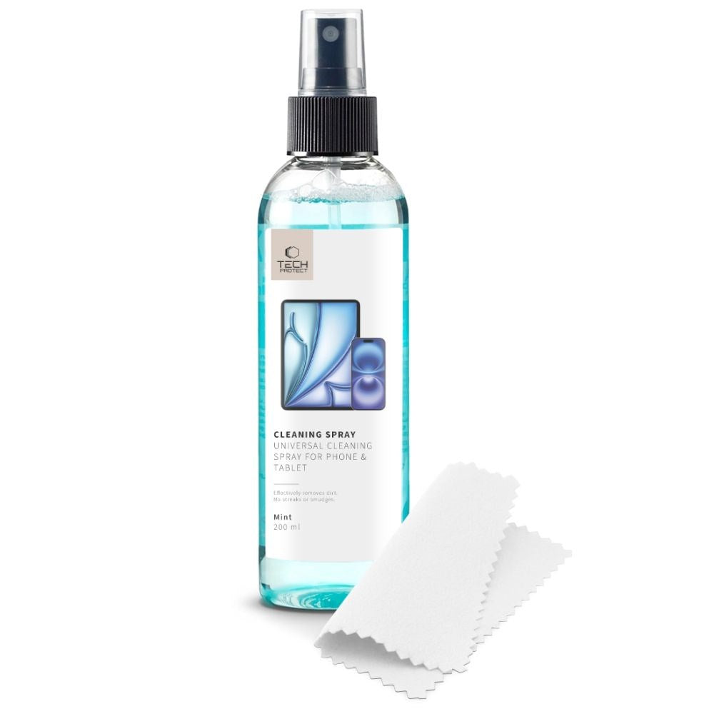 Tech-Protect Rengøringssæt m. Spray & Klud - Mint