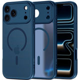 Tech-Protect iPhone 17 Pro BasicMag Hybrid Bagside Cover - MagSafe Kompatibel - Mat Blå