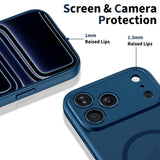 Tech-Protect iPhone 17 Pro Max BasicMag Hybrid Bagside Cover - MagSafe Kompatibel - Mat Blå