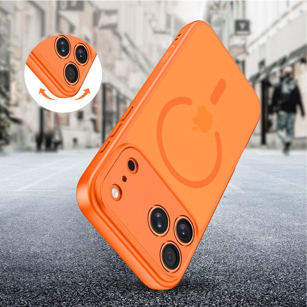 Tech-Protect iPhone 17 Pro Max BasicMag Hybrid Bagside Cover - MagSafe Kompatibel - Mat Orange