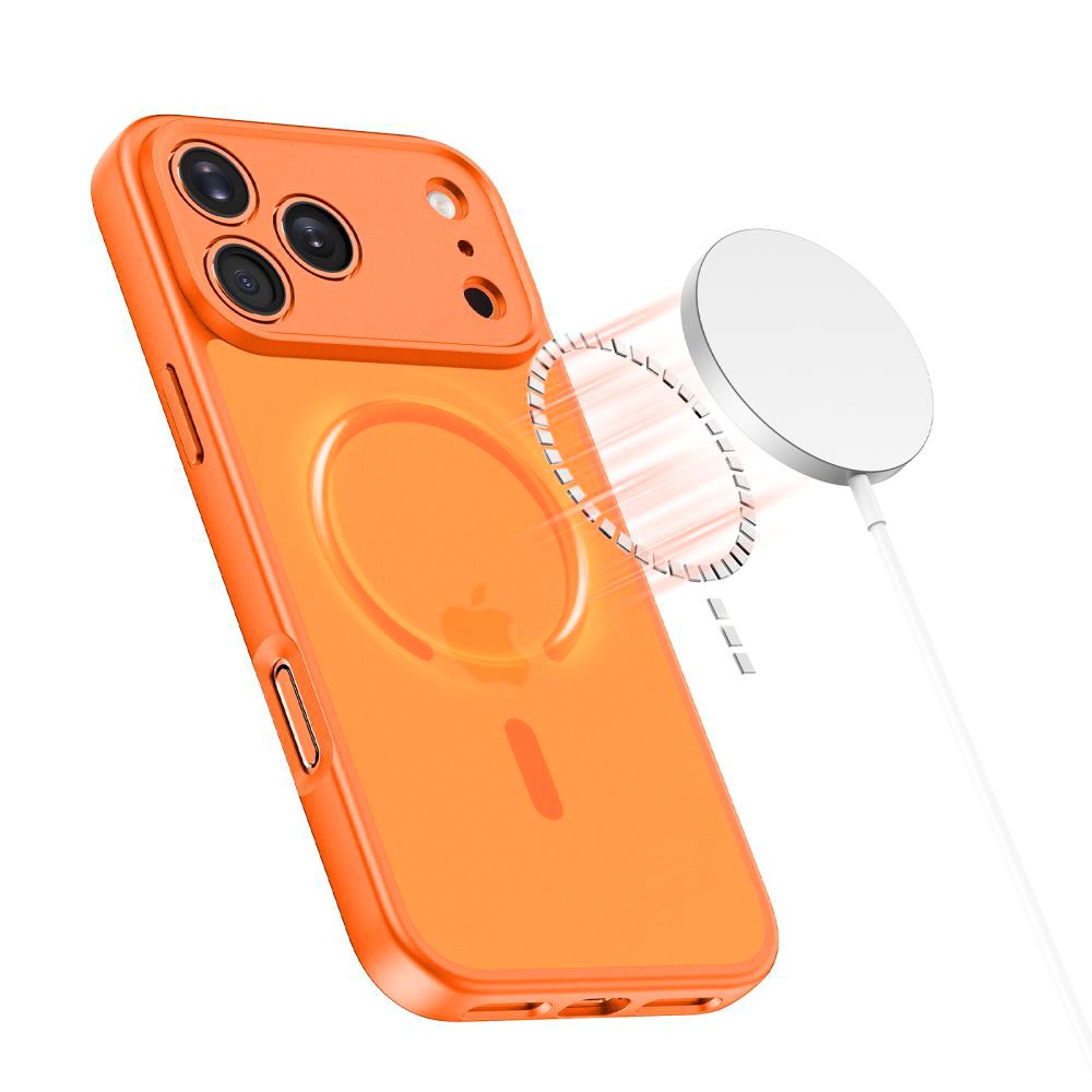 Tech-Protect iPhone 17 Pro Max BasicMag Hybrid Bagside Cover - MagSafe Kompatibel - Mat Orange