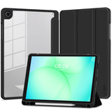 Tech-Protect SC Pen Hybrid Samsung Galaxy Tab A11 / A9 Flip Tablet Cover m. Stylus Holder - Sort / Gennemsigtig