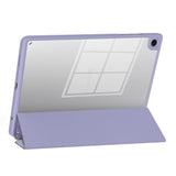 Tech-Protect SC Pen Hybrid Samsung Galaxy Tab A11 / A9 Flip Tablet Cover m. Stylus Holder - Lilla Marble/ Gennemsigtig