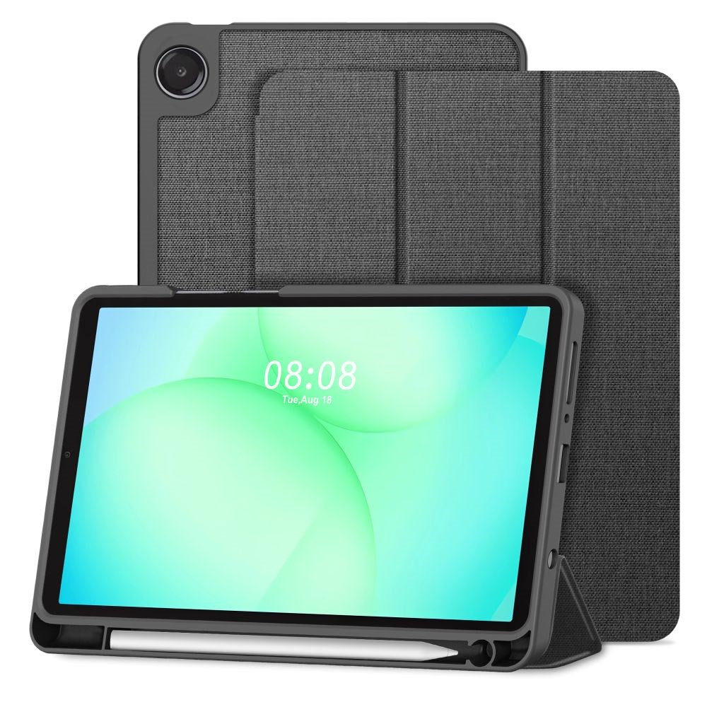 Tech-Protect SC Pen Canvas Samsung Galaxy Tab A11 / A9 Flip Tablet Cover m. Stylus Holder - Grå