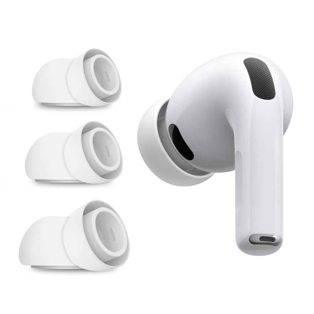 Tech-Protect Silikone Ørepropper til Apple AirPods Pro (3. Gen.) - S, M, L - 3 stk - Hvid