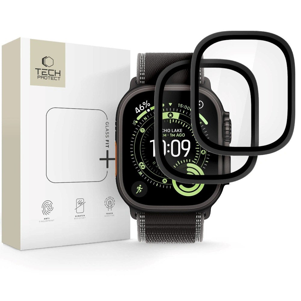 Apple Watch Ultra 3 / 2 / 1 (49mm) Tech-Protect Skærmbeskyttelse - 2 stk. - Sort