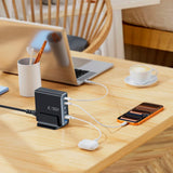 Tech-Protect Bordoplader m. 2 x USB-A & 4 x USB-C - 160W - Sort