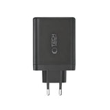 Tech-Protect Vægoplader m. 1 x USB-A & 3 x USB-C - 120W - Sort