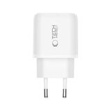 Tech-Protect Vægoplader - Lightning Kabel - 1 x USB-C & 1 x USB-A - 45W - Hvid