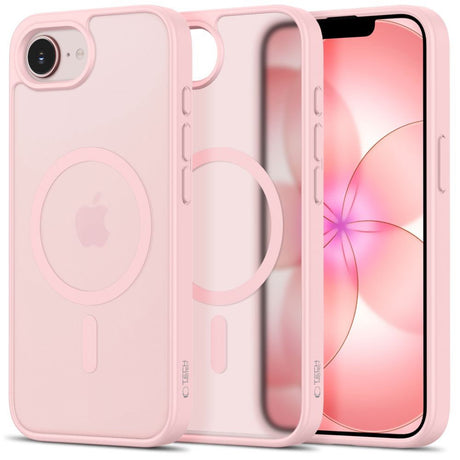 Tech-Protect iPhone 17e / 16e BasicMag Hybrid Bagside Case - MagSafe Kompatibel - Mat Lyserød
