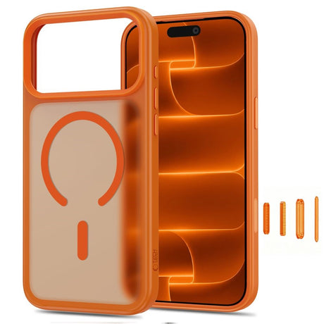 Tech-Protect iPhone 18 Pro / 17 Pro MagMat Mobil Cover - MagSafe Kompatibel - Mat Orange