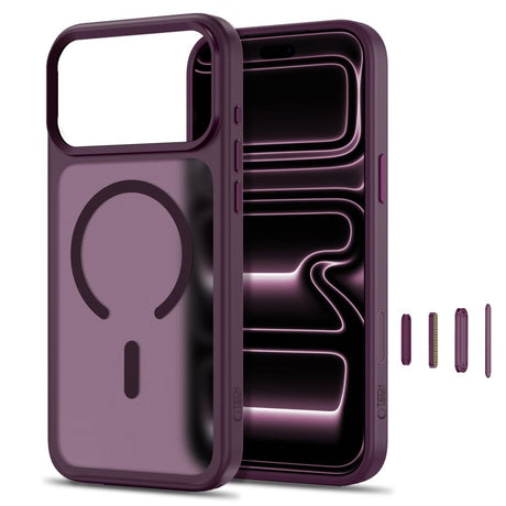 Tech-Protect iPhone 18 Pro / 17 Pro MagMat Mobil Cover - MagSafe Kompatibel - Mat Rød