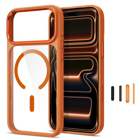 Tech-Protect iPhone 18 Pro Max / 17 Pro Max MagMat Mobil Cover - MagSafe Kompatibel - Gennemsigtig / Orange