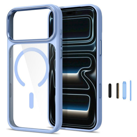 Tech-Protect iPhone 18 Pro Max / 17 Pro Max MagMat Mobil Cover - MagSafe Kompatibel - Gennemsigtig / Blå