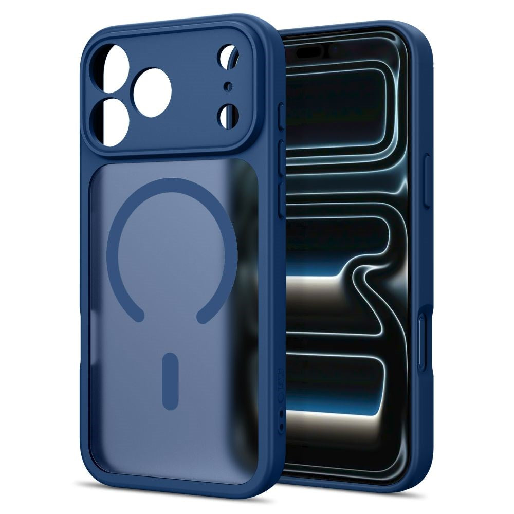 Tech-Protect BasicMag iPhone 17 Pro Max / 18 Pro Max Hybrid Bagside Cover - MagSafe Kompatibel - Mat Mørkeblå