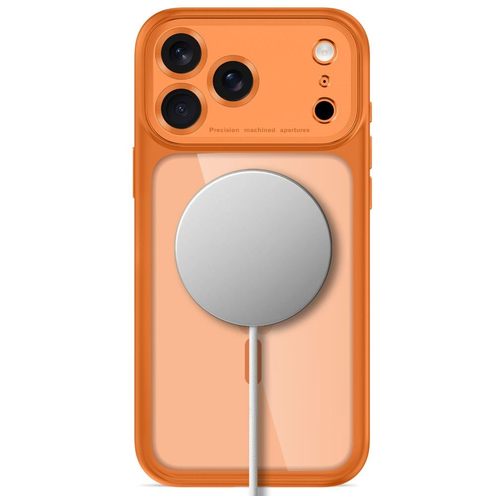 Tech-Protect iPhone 18 Pro Max / 17 Pro Max MagPeak Mobil Cover - MagSafe Kompatibel - Orange / Gennemsigtig