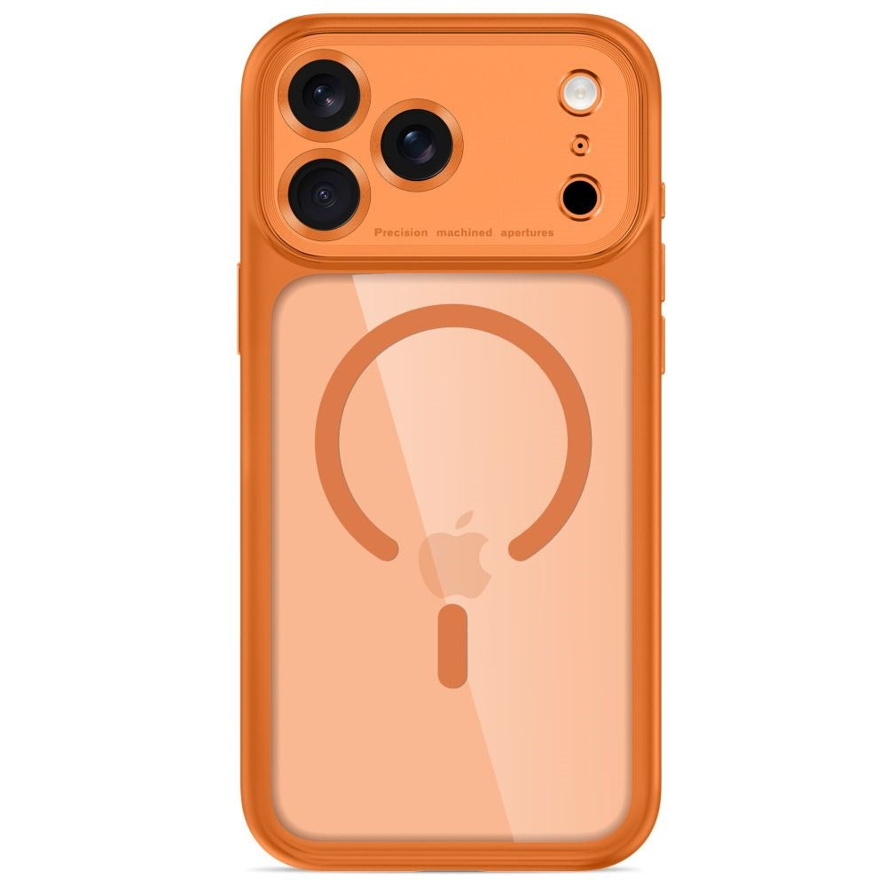 Tech-Protect iPhone 18 Pro Max / 17 Pro Max MagPeak Mobil Cover - MagSafe Kompatibel - Orange / Gennemsigtig
