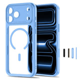 Tech-Protect iPhone 18 Pro Max / 17 Pro Max MagPeak Mobil Cover - MagSafe Kompatibel - Lyseblå / Gennemsigtig