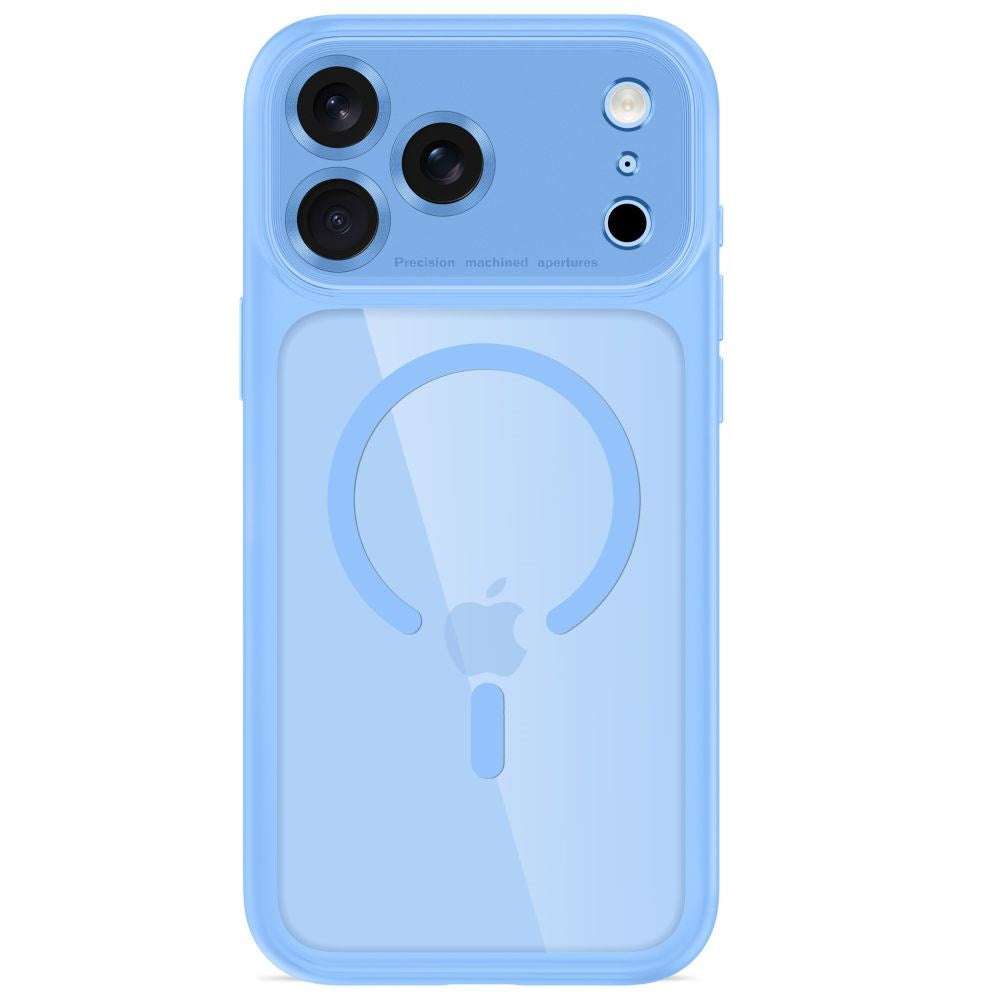 Tech-Protect iPhone 18 Pro Max / 17 Pro Max MagPeak Mobil Cover - MagSafe Kompatibel - Lyseblå / Gennemsigtig