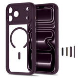 Tech-Protect iPhone 18 Pro / 17 Pro MagPeak Mobil Cover - MagSafe Kompatibel - Rød / Gennemsigtig