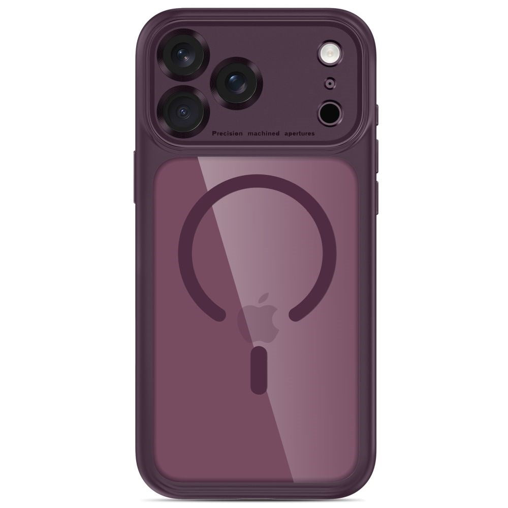 Tech-Protect iPhone 18 Pro / 17 Pro MagPeak Mobil Cover - MagSafe Kompatibel - Rød / Gennemsigtig